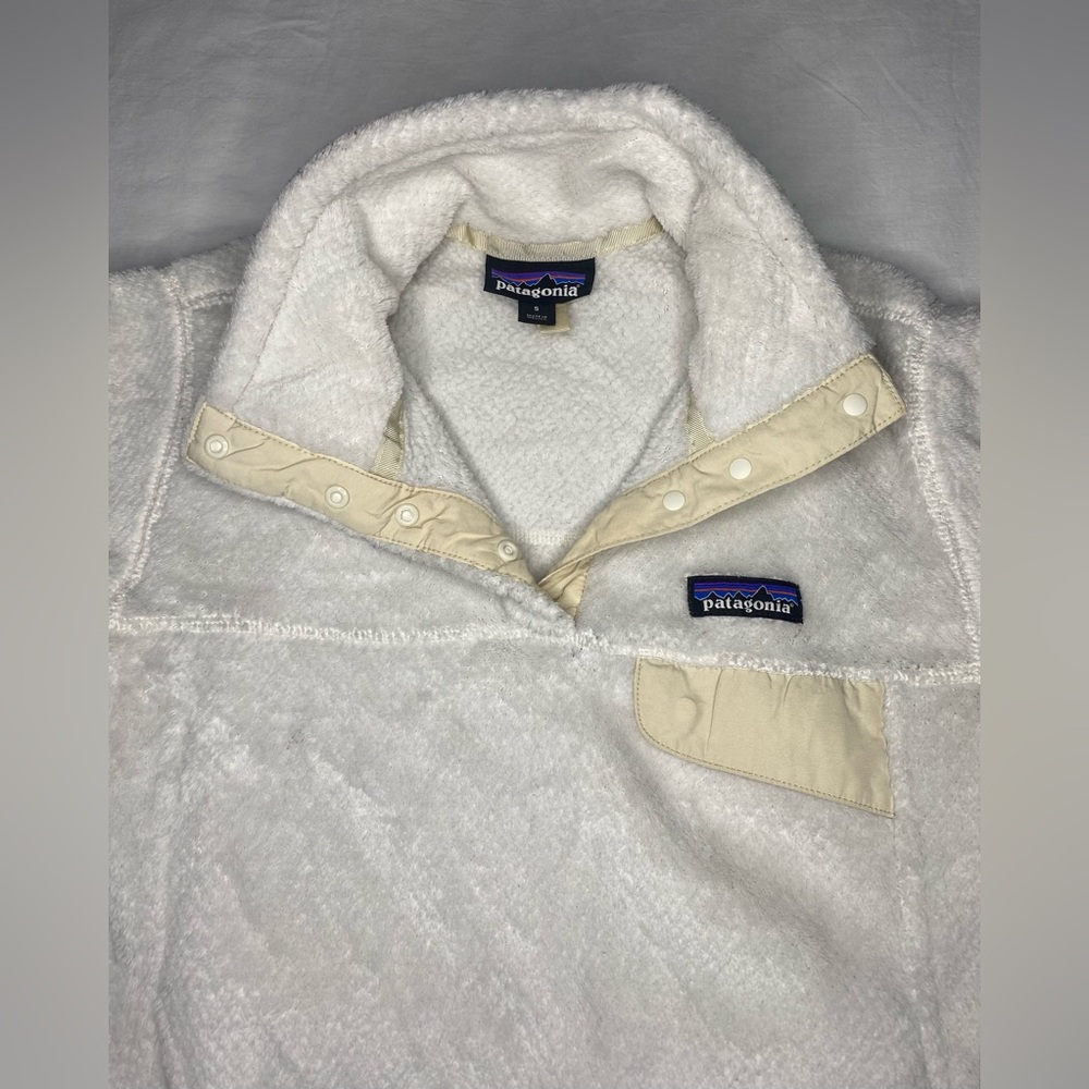 Patagonia Re-Tool Snap-T Womens Sz S Polartec Thermal Pro Fleece Pullover White